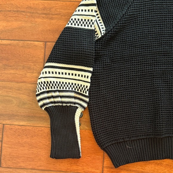 Krush Kandy Retro Grid Waffle Knit Sweater Size Medium - Picture 4 of 8